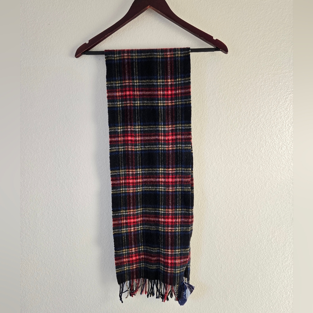 NWT‎ Ballantrae Edinburgh 100% Lambswool Plaid Scarf 58"×9.5" Old Money Grandpa